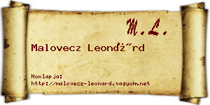 Malovecz Leonárd névjegykártya